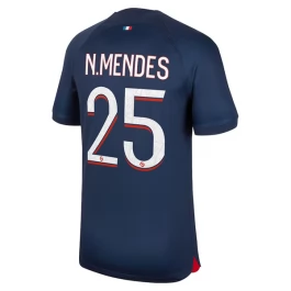 Günstige Fußballtrikots Paris Saint Germain PSG N.Mendes 25 Heimtrikot 2023-2024 Günstige Fußballtrikots Paris Saint Germain PSG N.Mendes 25 Heimtrikot 2023-2024