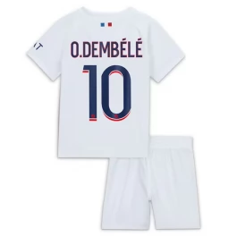 Günstige Fußballtrikots Paris Saint Germain PSG O.Dembélé 10 Auswärtstrikot Kinder 2023-2024