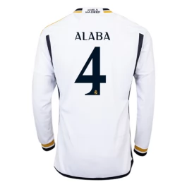 Günstige Fußballtrikots Real Madrid Alaba 4 Heimtrikot 2023-2024 - L/S