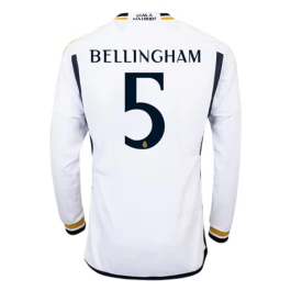 Günstige Fußballtrikots Real Madrid Bellingham 5 Heimtrikot 2023-2024 - L/S