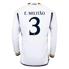 Günstige Fußballtrikots Real Madrid E. Militao 3 Heimtrikot 2023-2024 - L/S