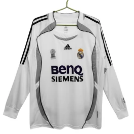 Günstige Fußballtrikots Real Madrid Heimtrikot Retro 2006-2007 - L/S