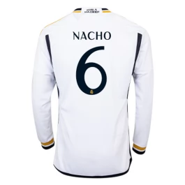 Günstige Fußballtrikots Real Madrid Nacho 6 Heimtrikot 2023-2024 - L/S