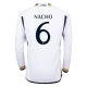 Günstige Fußballtrikots Real Madrid Nacho 6 Heimtrikot 2023-2024 - L/S