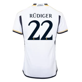 Günstige Fußballtrikots Real Madrid Rudiger 22 Heimtrikot 2023-2024