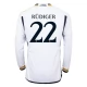 Günstige Fußballtrikots Real Madrid Rudiger 22 Heimtrikot 2023-2024 - L/S