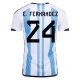Günstige Fußballtrikots WM 2022 Argentinien E.Fernandez 24 Heimtrikot