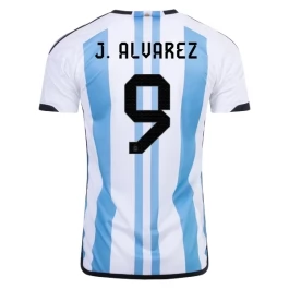 Günstige Fußballtrikots WM 2022 Argentinien J.Alvarez 9 Heimtrikot