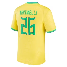 Günstige Fußballtrikots WM 2022 Brasilien Martinelli 26 Heimtrikot