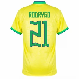 Günstige Fußballtrikots WM 2022 Brasilien Rodrigo 21 Heimtrikot