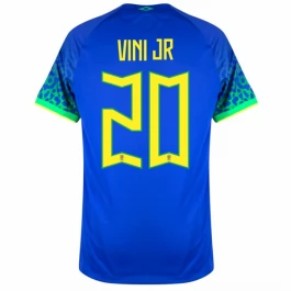 Günstige Fußballtrikots WM 2022 Brasilien Vini Jr 20 Auswärtstrikot