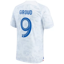 Günstige Fußballtrikots WM 2022 Frankreich Giroud 9 Auswärtstrikot