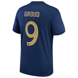 Günstige Fußballtrikots WM 2022 Frankreich Giroud 9 Heimtrikot