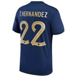 Günstige Fußballtrikots WM 2022 Frankreich T.Hernandez 22 Heimtrikot