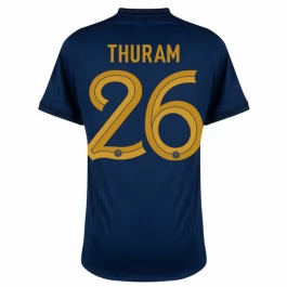 Günstige Fußballtrikots WM 2022 Frankreich Thuram 26 Heimtrikot