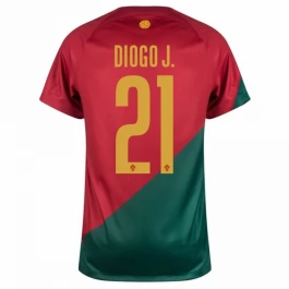 Günstige Fußballtrikots WM 2022 Portugal Diogo J. 21 Heimtrikot