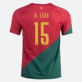 Günstige Fußballtrikots WM 2022 Portugal R.Leao 15 Heimtrikot