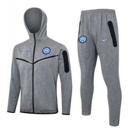 Inter Mailand Trainingsjackenanzüge 2024-25 - Hoodie Grau