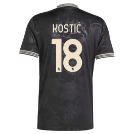 Juventus Kostić 18 Ausweichtrikot 2025-2026 Günstige Fußballtrikots