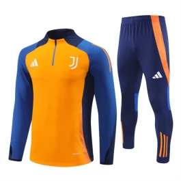 Juventus Trainingsanzüge Kinder 2024-25 - 1-4 Zip Blau Orange
