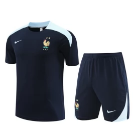 Kinder Frankreich Trainingsshirt Anzüge 2024-25 - Shorts Dark Blau
