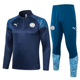 Kinder Manchester City Trainingsanzüge 2023-24 - 1-4 Zip Blau