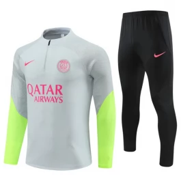 Kinder Paris Saint Germain PSG Trainingsanzüge 2023-24 - 1-4 Zip Grau Pink