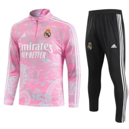 Kinder Real Madrid Trainingsanzüge 2023-24 - 1-4 Zip Pink