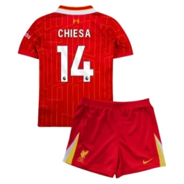 Liverpool Chiesa 14 Heimtrikot Kinder 2024-2025 Günstige Fußballtrikots