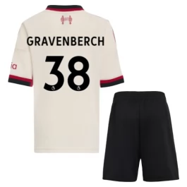 Liverpool Gravenberch 38 Auswärtstrikot Kinder 2025-2026 Günstige Fußballtrikots