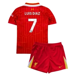 Liverpool Luis Díaz 7 Heimtrikot Kinder 2024-2025 Günstige Fußballtrikots