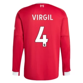 Liverpool Virgil 4 Heimtrikot 2025-2026 L/S Günstige Fußballtrikots