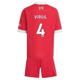 Liverpool Virgil 4 Heimtrikot Kinder 2025-2026 Günstige Fußballtrikots