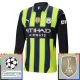 Manchester City Auswärtstrikot Champions League With Patch 2024-2025 L/S Günstige Fußballtrikots