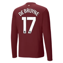 Manchester City De Bruyne 17 Ausweichtrikot 2024-2025 L/S Günstige Fußballtrikots