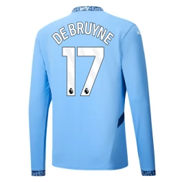 Manchester City De Bruyne 17 Heimtrikot 2024-2025 L/S Günstige Fußballtrikots