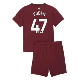 Manchester City Foden 47 Ausweichtrikot Kinder 2024-2025 Günstige Fußballtrikots