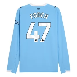 Manchester City Foden 47 Heimtrikot 2025-2026 L/S Günstige Fußballtrikots