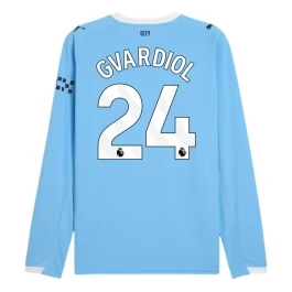 Manchester City Gvardiol 24 Heimtrikot 2025-2026 L/S Günstige Fußballtrikots