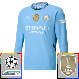 Manchester City Heimtrikot Champions League With Patch 2024-2025 L/S Günstige Fußballtrikots Manchester City Heimtrikot Champions League With Patch 2024-2025 L/S Günstige Fußballtrikots