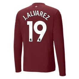 Manchester City J.Alvarez 19 Ausweichtrikot 2024-2025 L/S Günstige Fußballtrikots