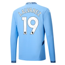 Manchester City J. Alvarez 19 Heimtrikot 2024-2025 L/S Günstige Fußballtrikots