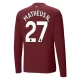 Manchester City Matheus N. 27 Ausweichtrikot 2024-2025 L/S Günstige Fußballtrikots Manchester City Matheus N. 27 Ausweichtrikot 2024-2025 L/S Günstige Fußballtrikots
