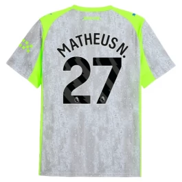 Manchester City Matheus N. 27 Ausweichtrikot 2025-2026 Günstige Fußballtrikots