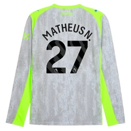 Manchester City Matheus N. 27 Ausweichtrikot 2025-2026 Langarm Günstige Fußballtrikots