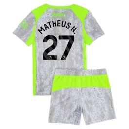 Manchester City Matheus N. 27 Ausweichtrikot Kinder 2025-2026 Günstige Fußballtrikots