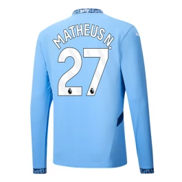 Manchester City Matheus N. 27 Heimtrikot 2024-2025 L/S Günstige Fußballtrikots Manchester City Matheus N. 27 Heimtrikot 2024-2025 L/S Günstige Fußballtrikots