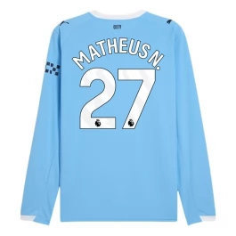 Manchester City Matheus N. 27 Heimtrikot 2025-2026 L/S Günstige Fußballtrikots Manchester City Matheus N. 27 Heimtrikot 2025-2026 L/S Günstige Fußballtrikots