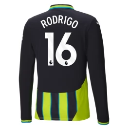 Manchester City Rodrigo 16 Auswärtstrikot 2024-2025 L/S Günstige Fußballtrikots
