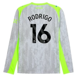 Manchester City Rodrigo 16 Ausweichtrikot 2025-2026 Langarm Günstige Fußballtrikots
